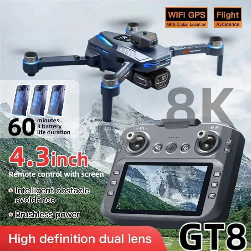 Drone Gps Rc Tt36 - Drone GT8 Original 8K Profesional Kamera