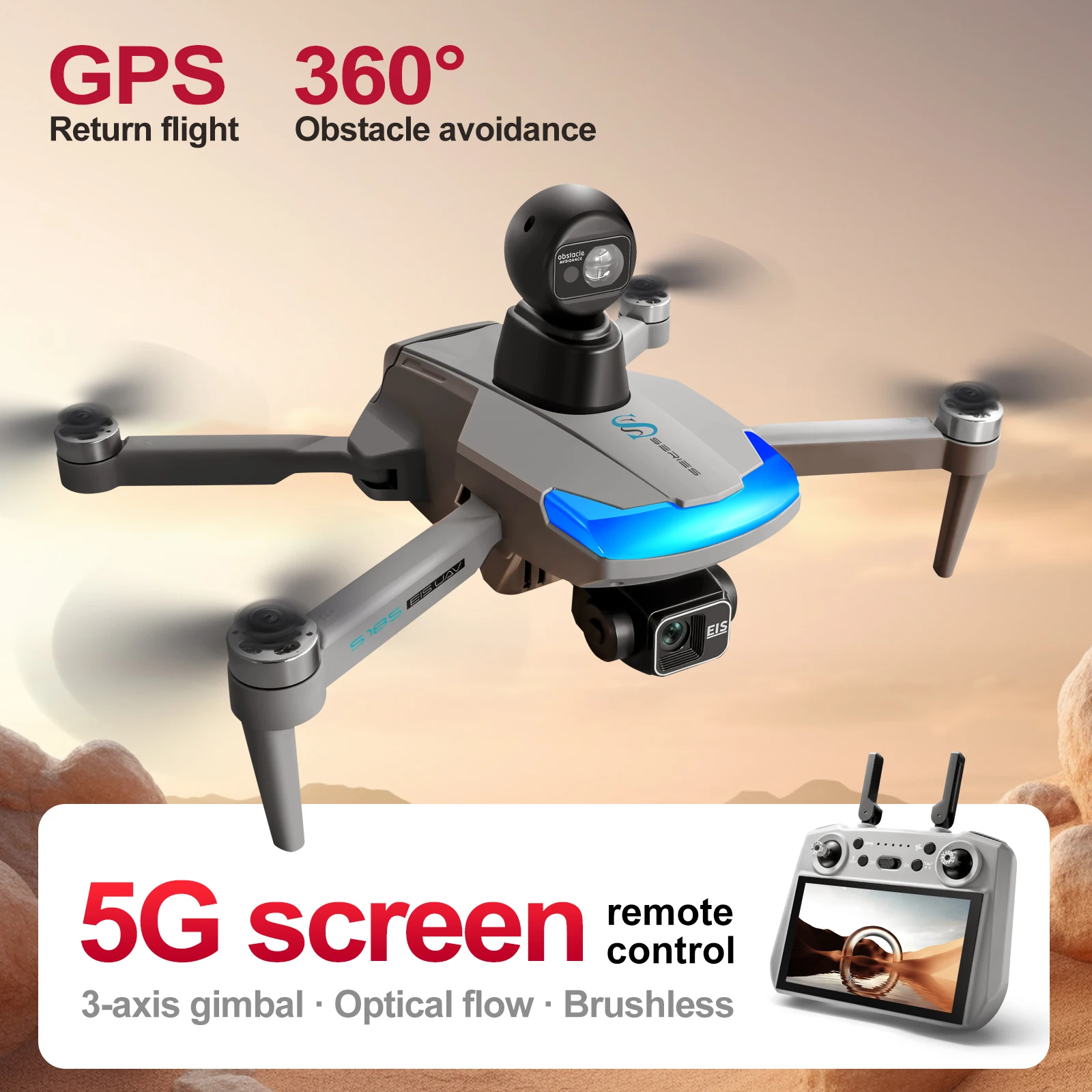 S185 Drone Profesional 2.7K HD - Drone Gps Rc Tt36 ulasan dan harga