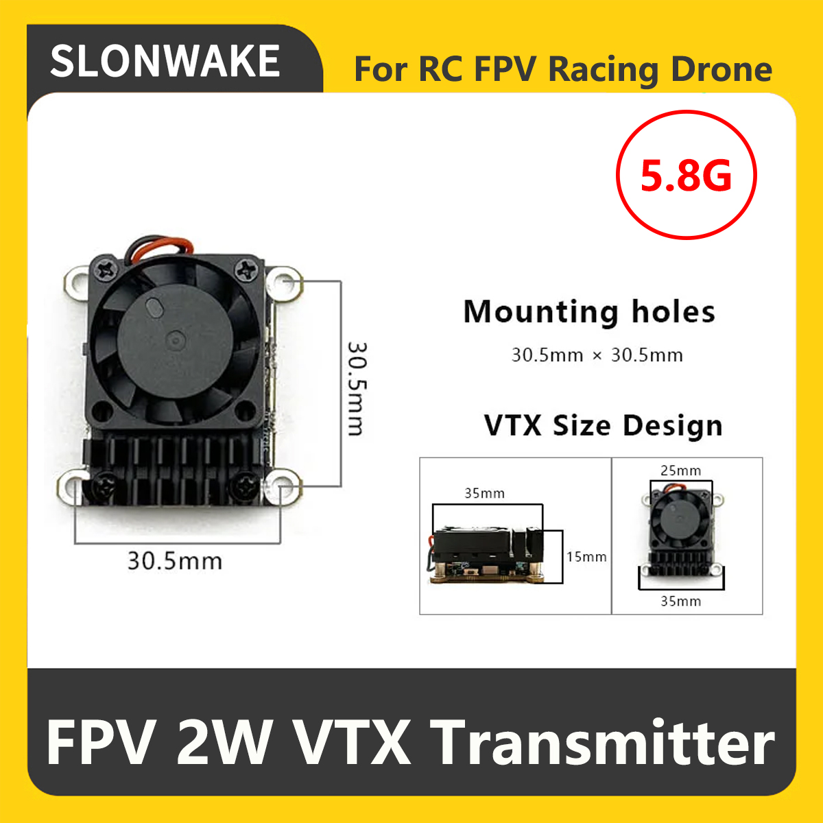 SLONWAKE 5.8G 2000mW FPV VTX T - Drone Rc Controller And Receiver ulasan dan harga