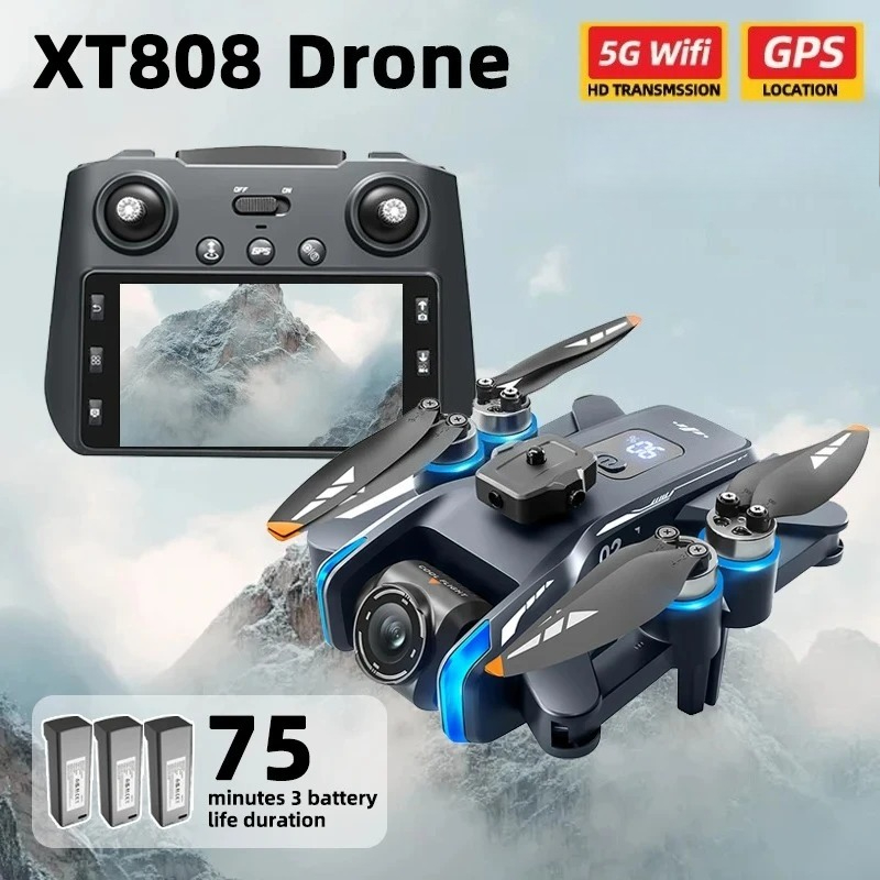 Drone Original XT808 Pro MAX 4 - Drone Gps Rc Tt36 ulasan dan harga