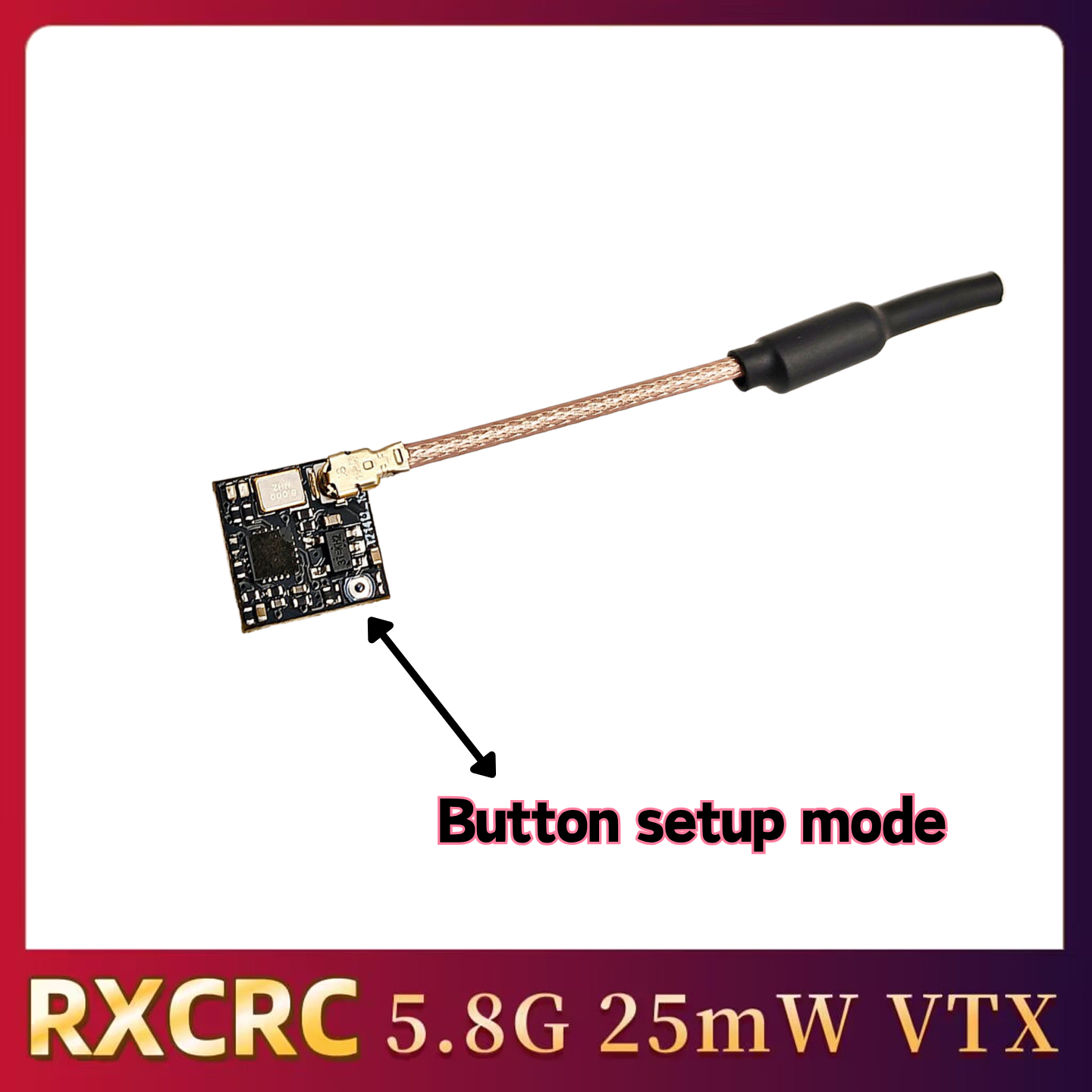 RXCRC 5.8GHz 48CH FPV 25mW Mod - Drone And Car ulasan dan harga